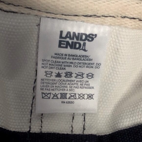 NWT Lands End Medium Canvas Open Top Tote - Picture 4 of 7
